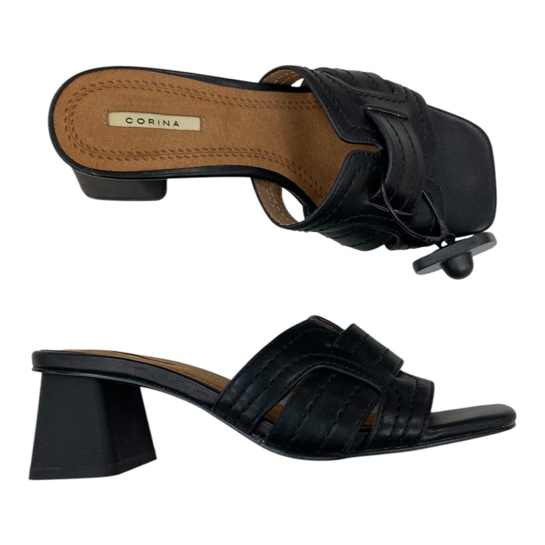 Sandals Heels Block By Corina In Black, Size:6