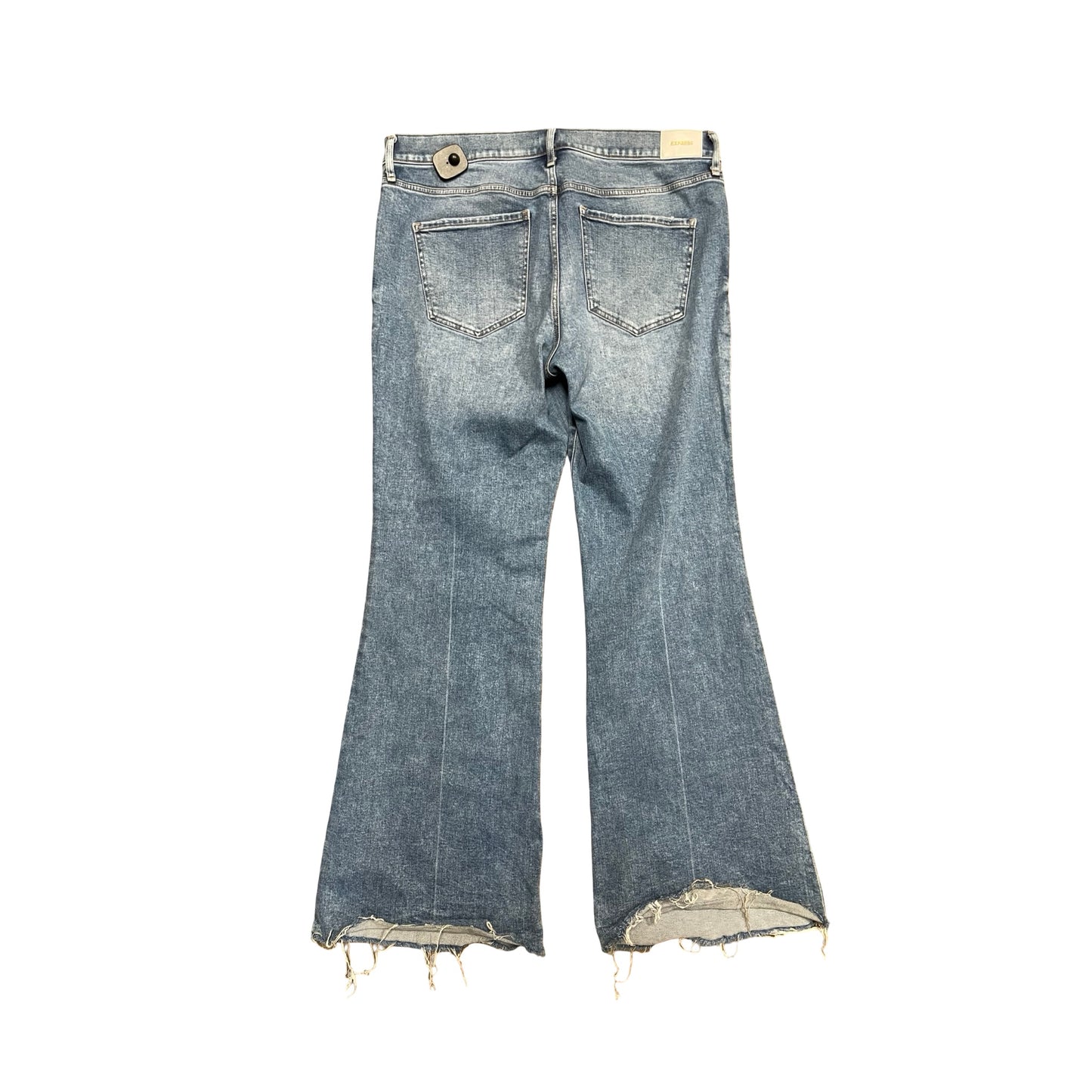 Jeans Flared By Express In Blue Denim, Size:16L