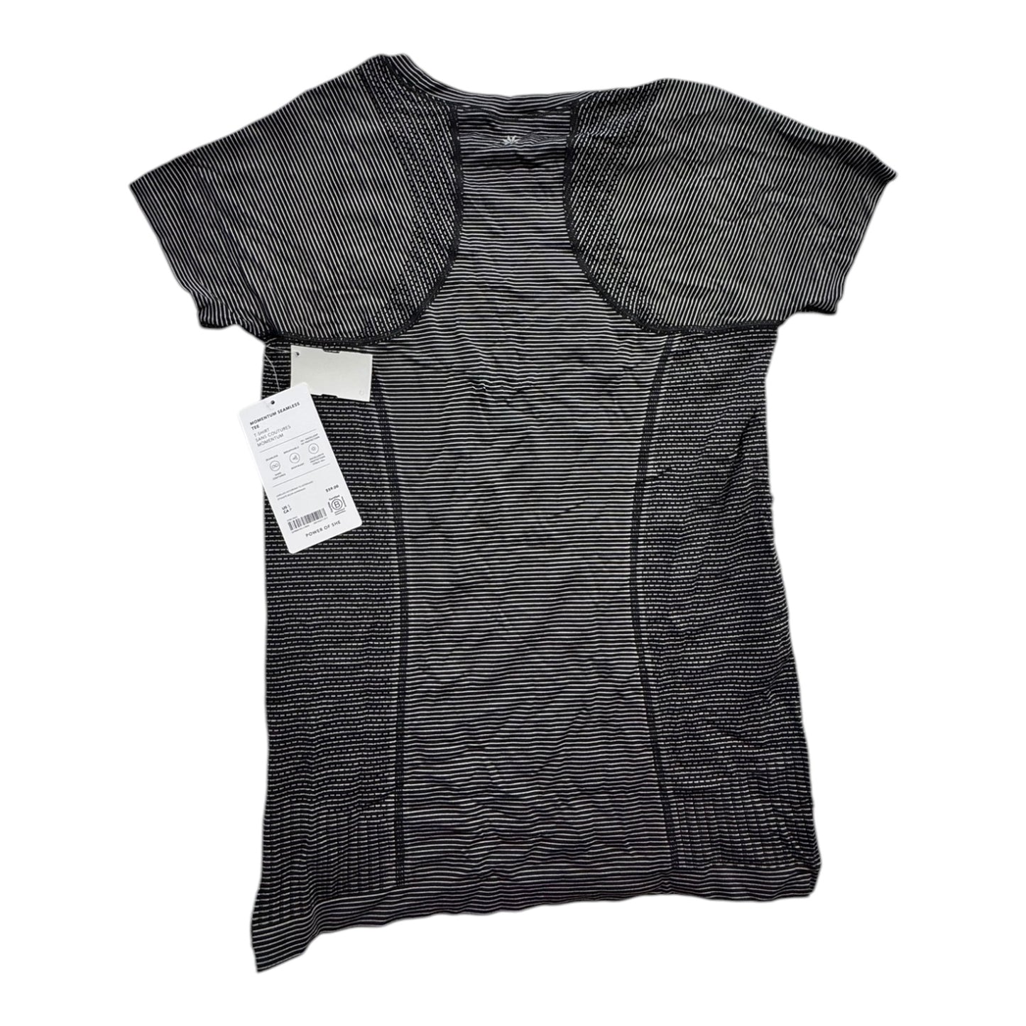 Athletic Top Ss By Athleta In Striped Pattern, Size:S