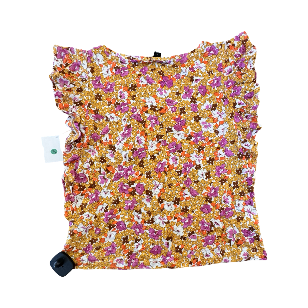 Top Sleeveless By Ann Taylor In Floral Print, Size:Xs