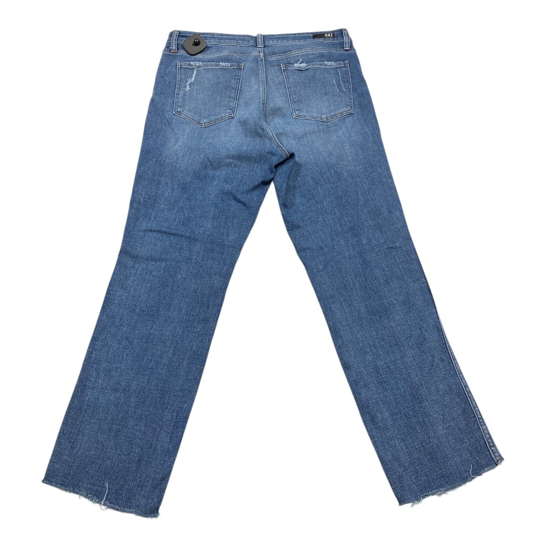 Jeans Straight By Kut In Blue Denim, Size:12