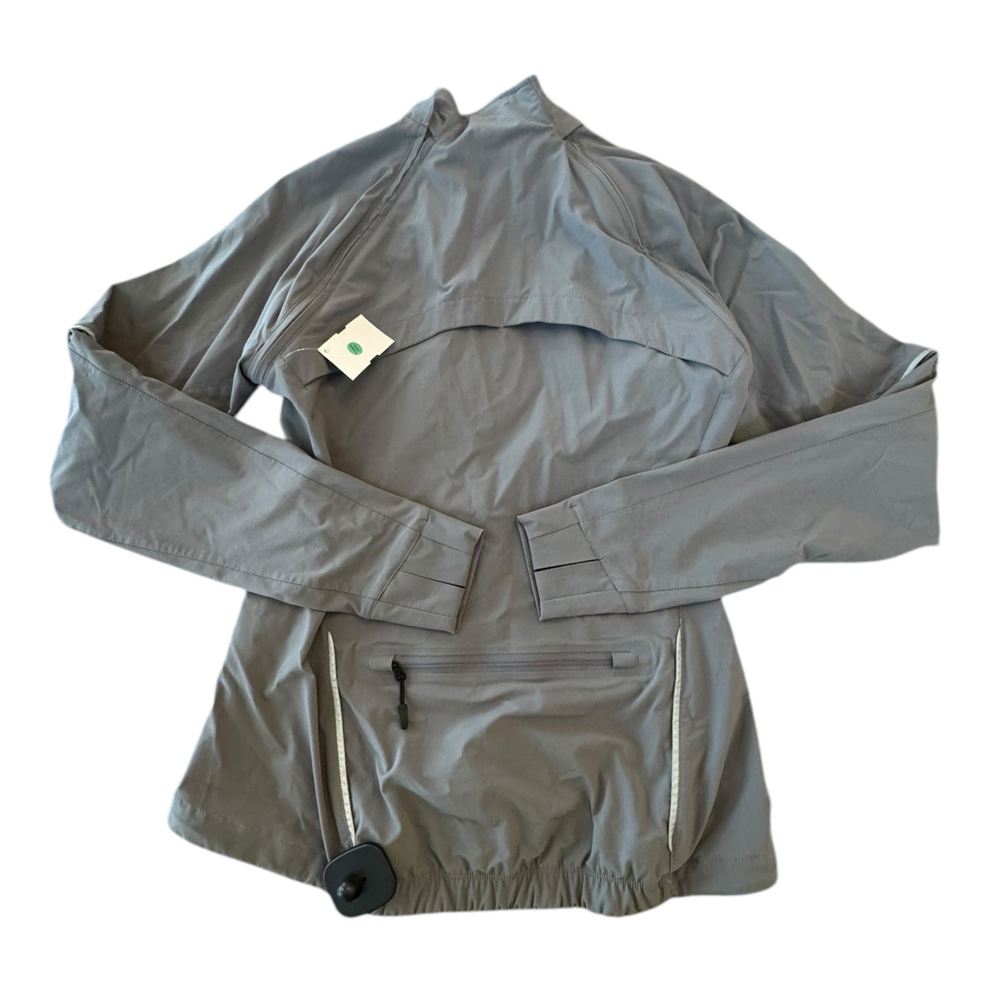 Jacket Windbreaker By Clothes Mentor In Grey, Size:Xs