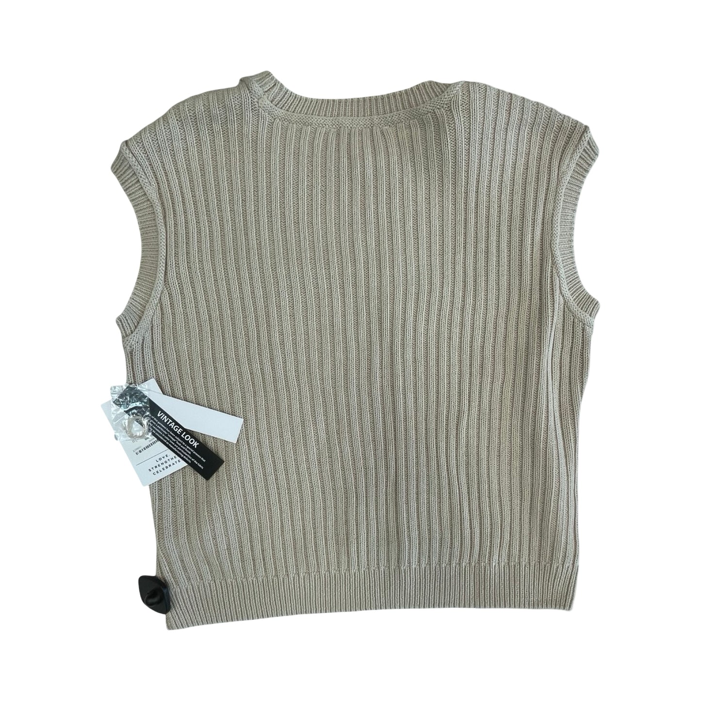 Vest Sweater By Cmc In Cream, Size:L