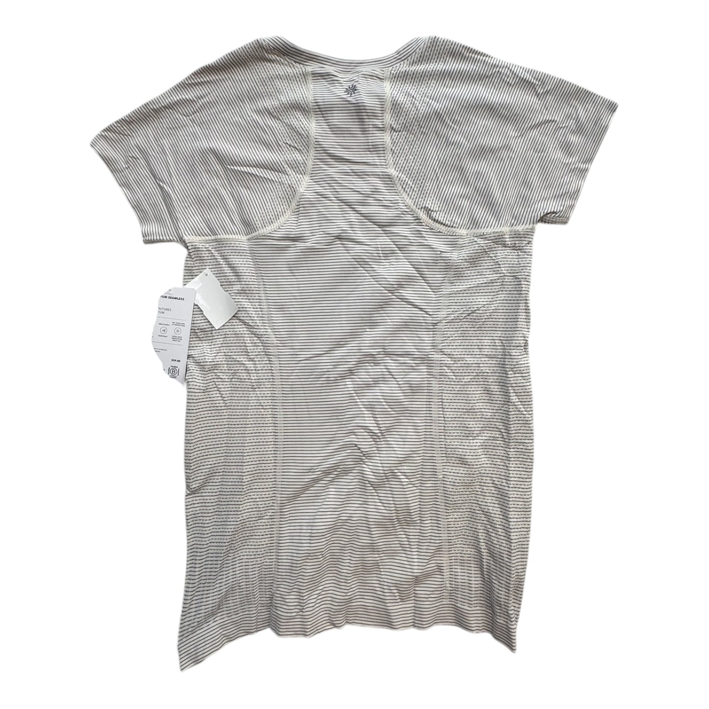 Athletic Top Ss By Athleta In Striped Pattern, Size:S