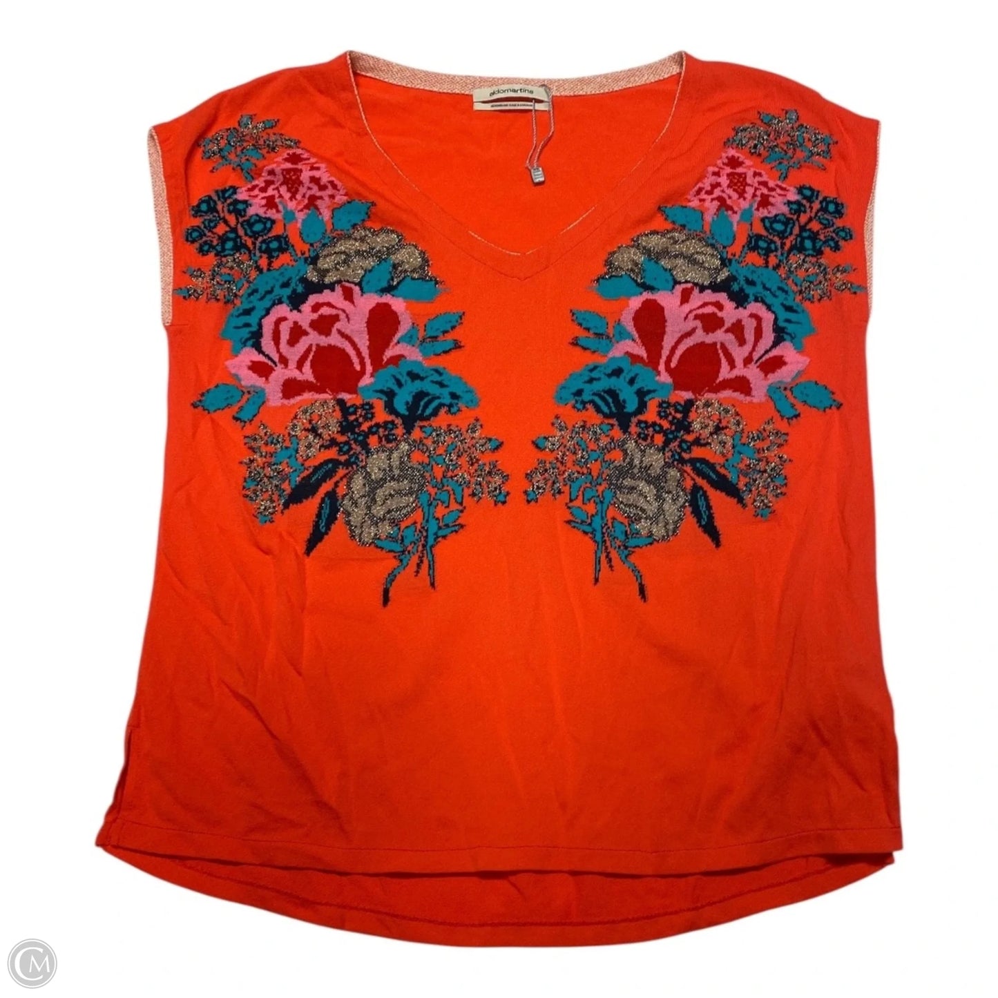 Top Short Sleeve By Aldomartins In Multi-colored, Size: Xs