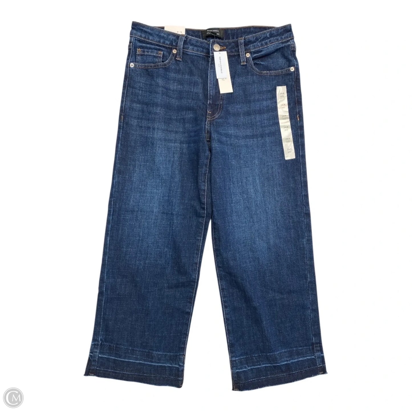 Jeans Flared By Banana Republic In Blue Denim, Size: 8