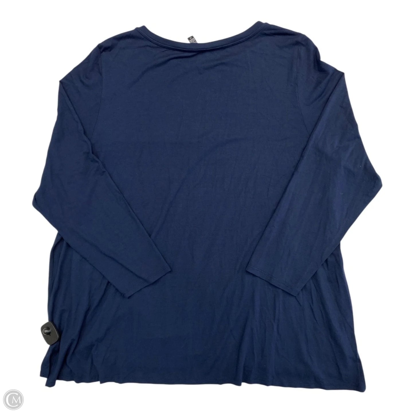 Top Long Sleeve Basic By Eileen Fisher In Navy, Size: 3x