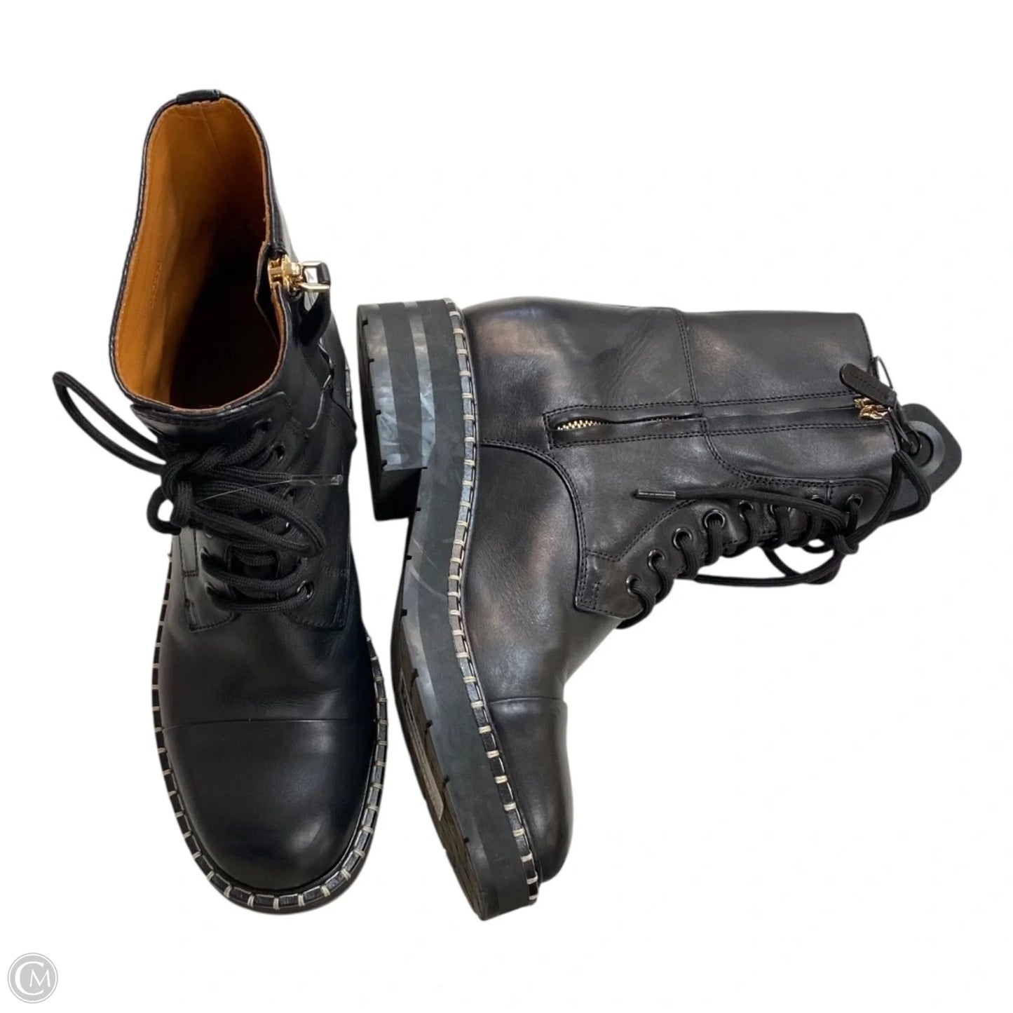 Boots Luxury Designer By Chloe In Black, Size: 6.5