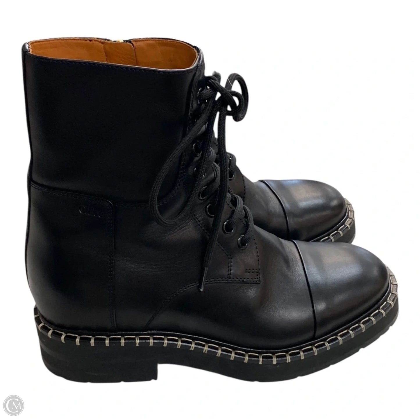 Boots Luxury Designer By Chloe In Black, Size: 6.5