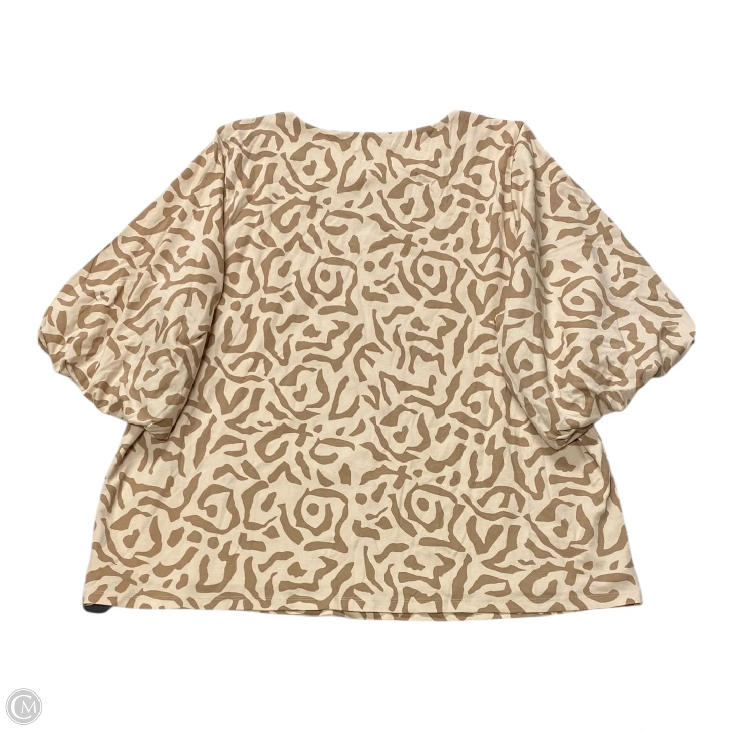 Top Short Sleeve By Chicos In Tan, Size: Xxl