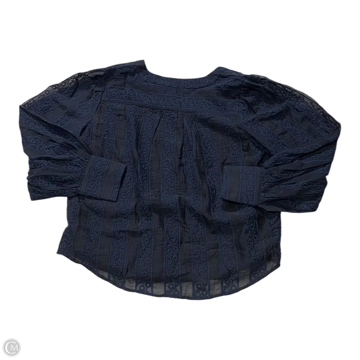 Top Long Sleeve By Ann Taylor In Navy, Size: Sp