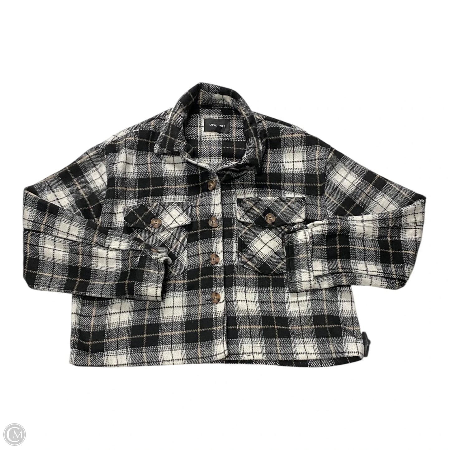 Blazer By Love Tree In Plaid Pattern, Size: L