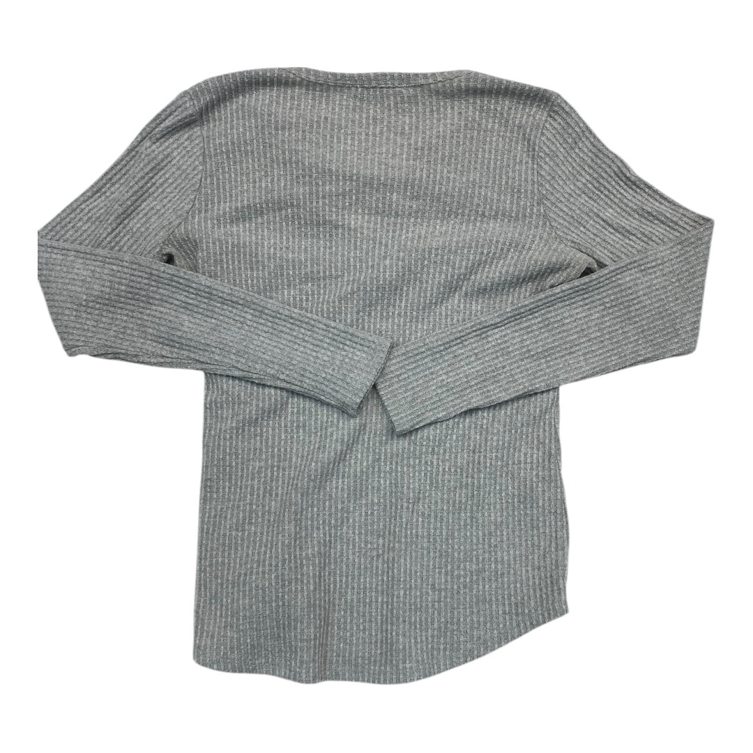 Top Long Sleeve By NINBE BRITTON In Grey, Size: S