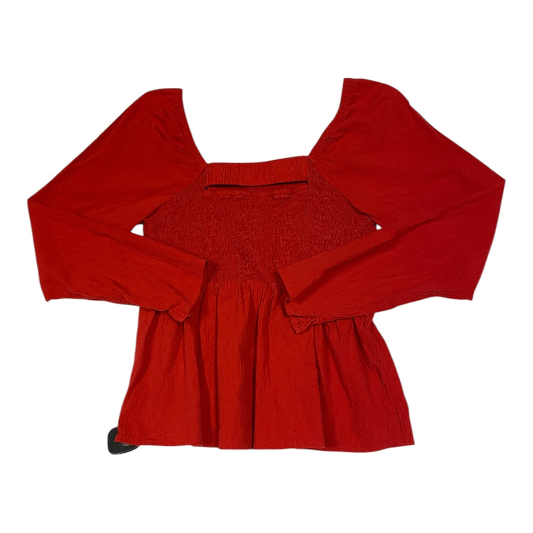 Top Long Sleeve By Old Navy In Red, Size: M