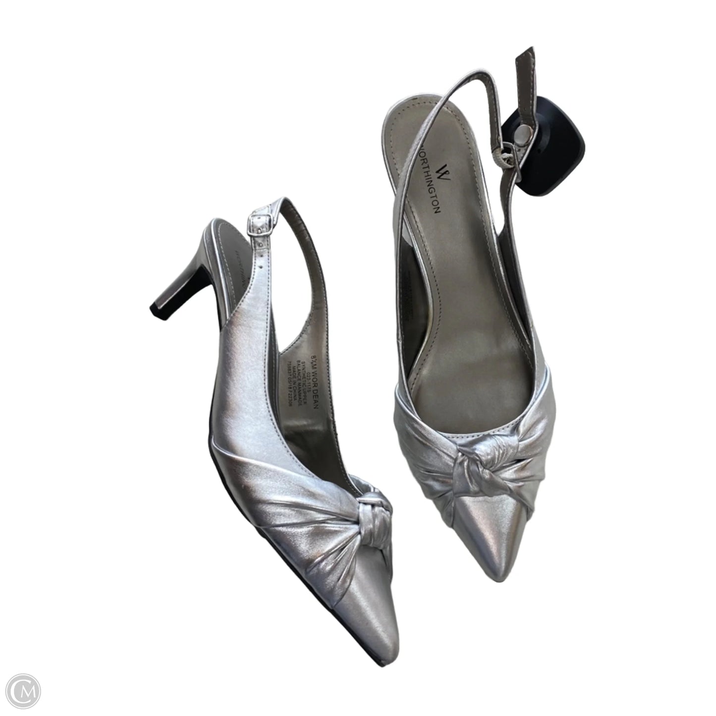 Shoes Heels Kitten By Worthington In Silver, Size: 8.5
