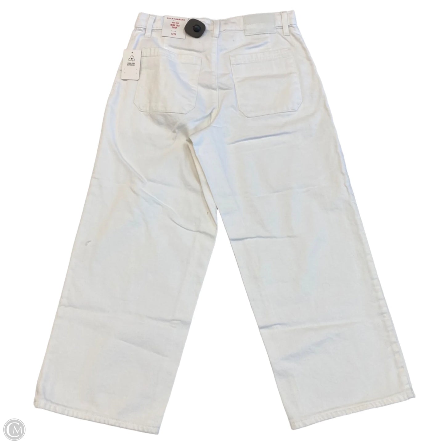 Jeans Wide Leg By Lucky Brand In White Denim, Size: 8