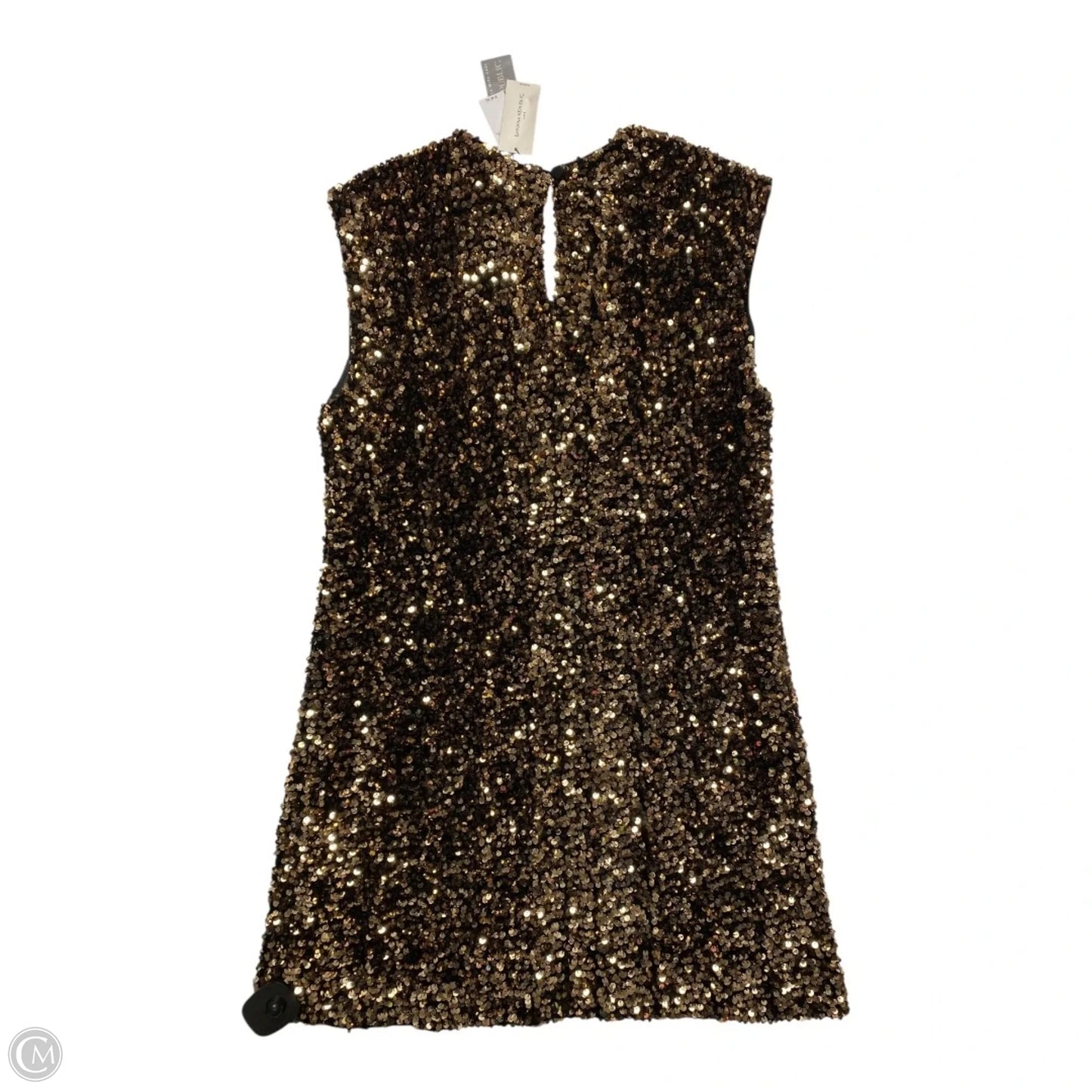 Dress Casual Midi By Banana Republic In Gold, Size: M