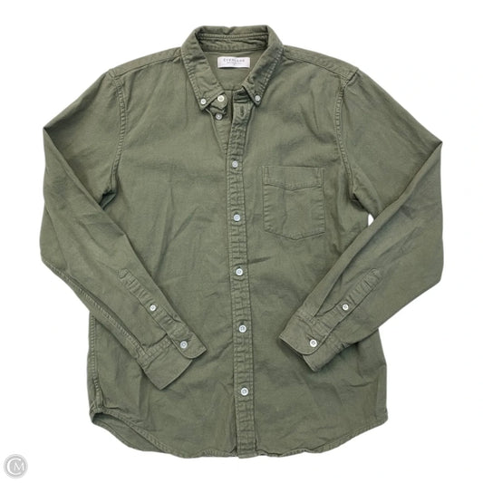 Top Long Sleeve By Everlane In Green, Size: M