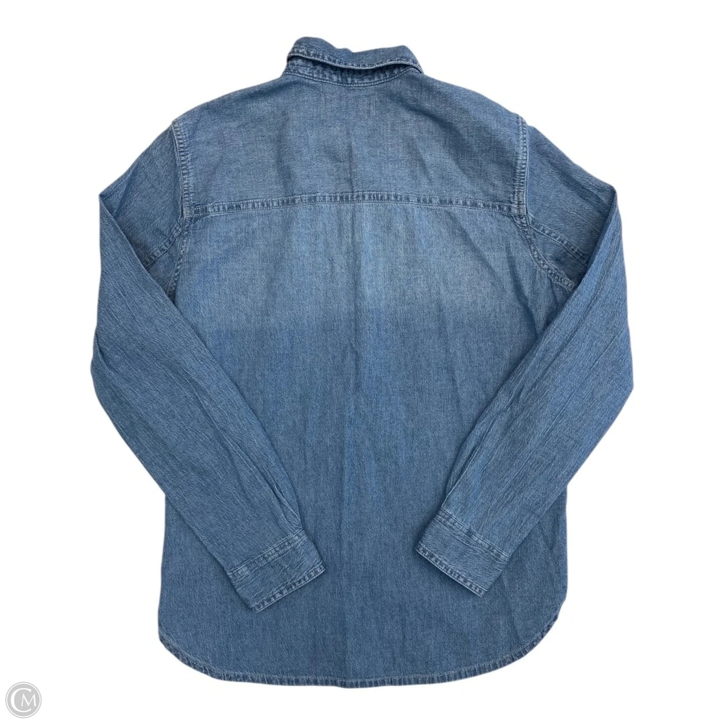 Top Long Sleeve By Madewell In Blue Denim, Size: S