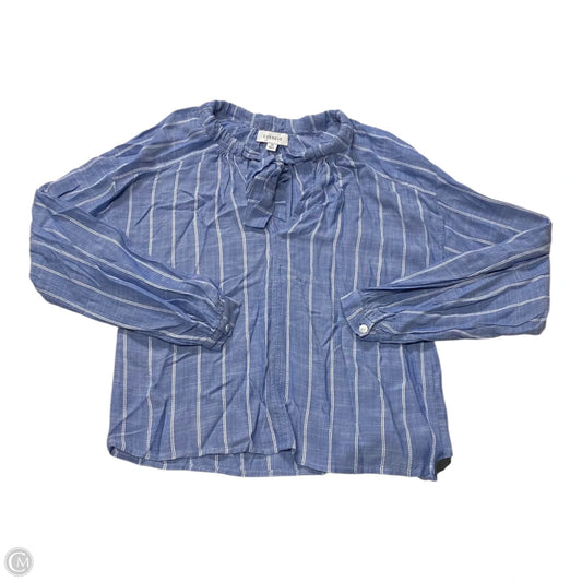 Top Long Sleeve By Evereve In Blue, Size: Xs