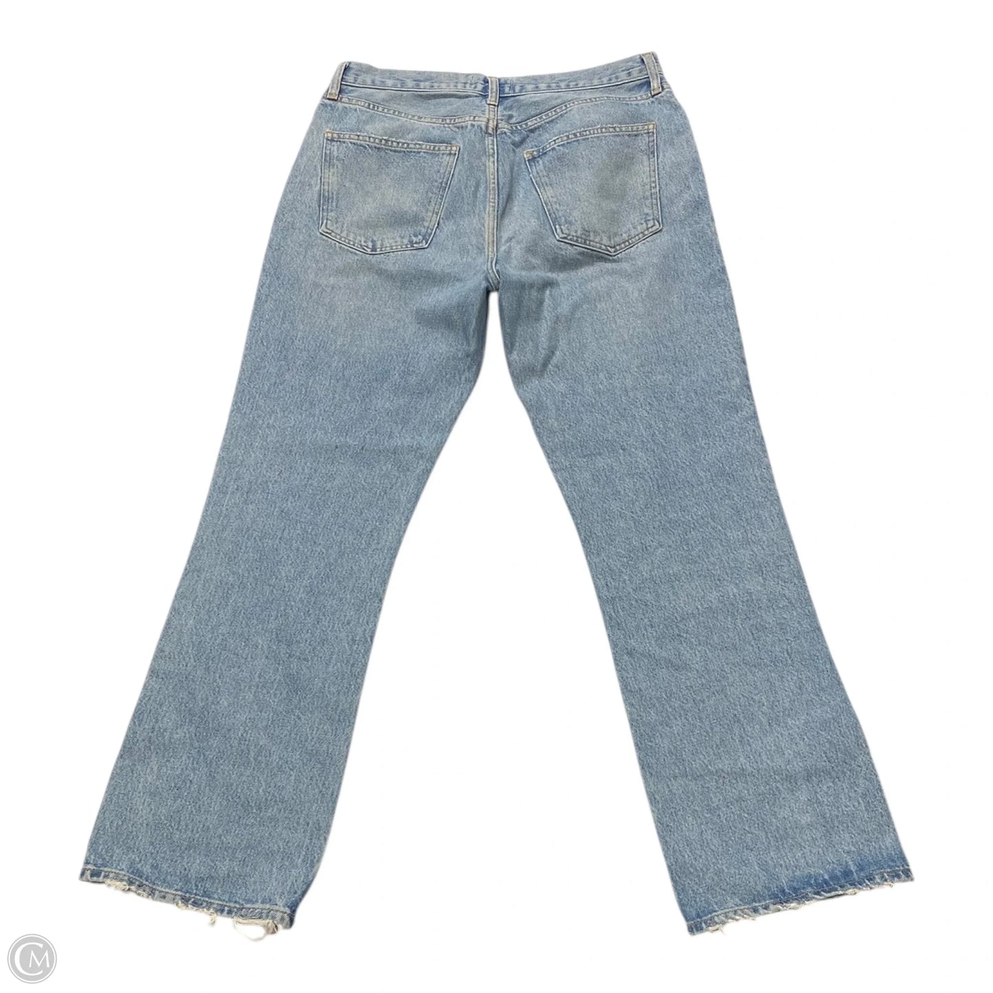 Jeans Straight By Agolde In Blue Denim, Size: 8