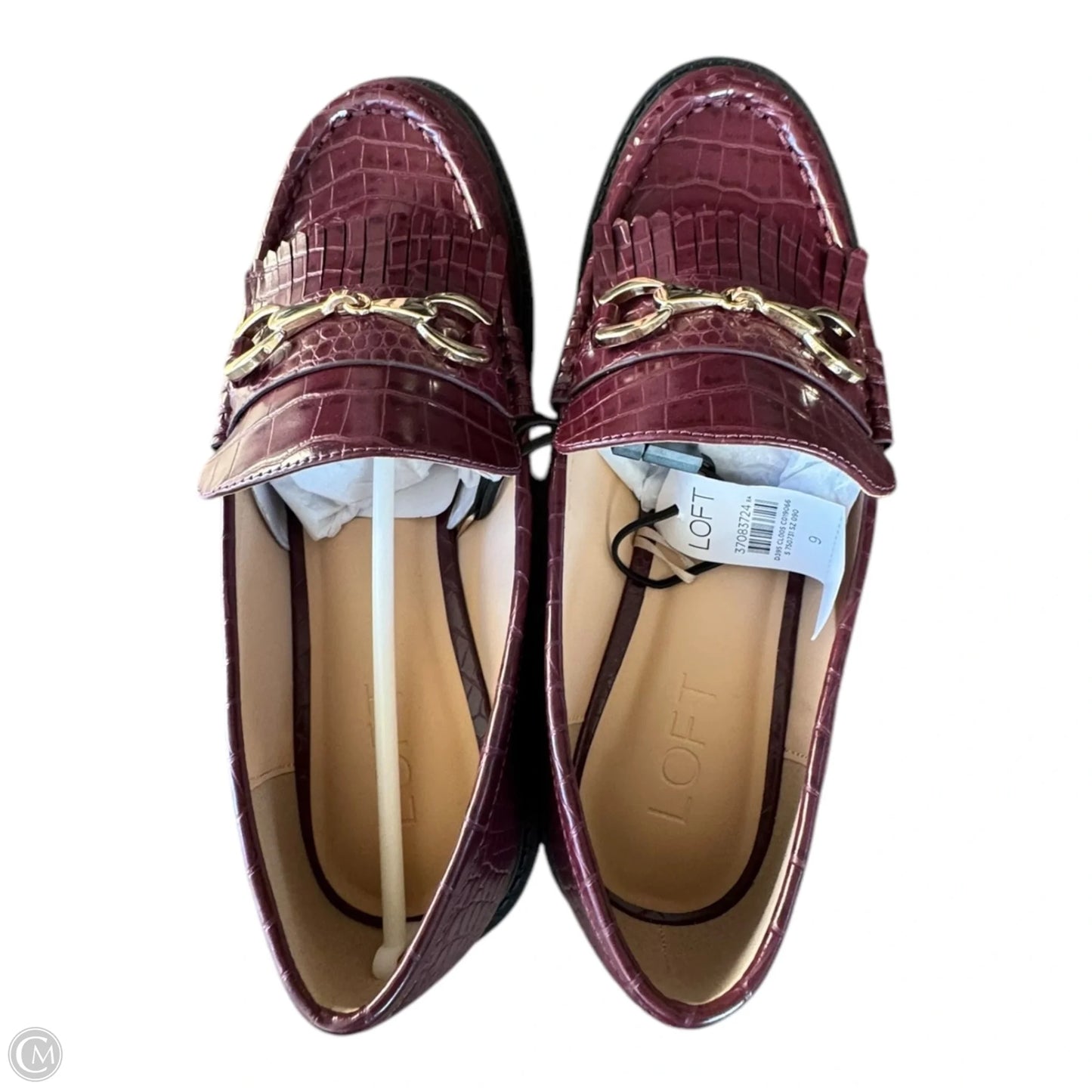 Shoes Flats By Loft In Maroon, Size: 9