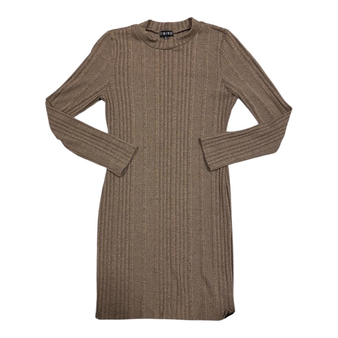 Dress Casual Midi By Timing In Tan, Size: L