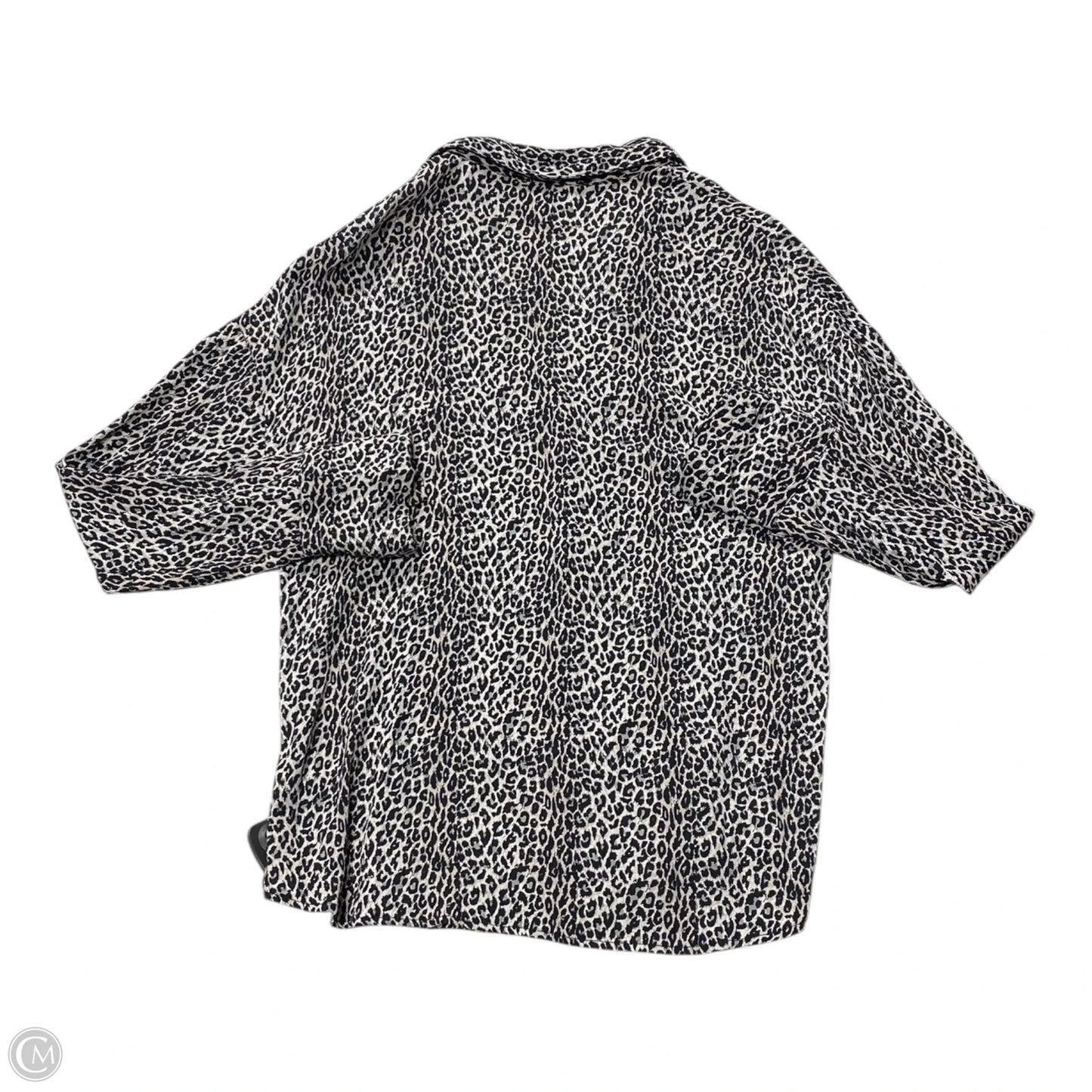 Top Long Sleeve By Peyton Jensen In Animal Print, Size: M