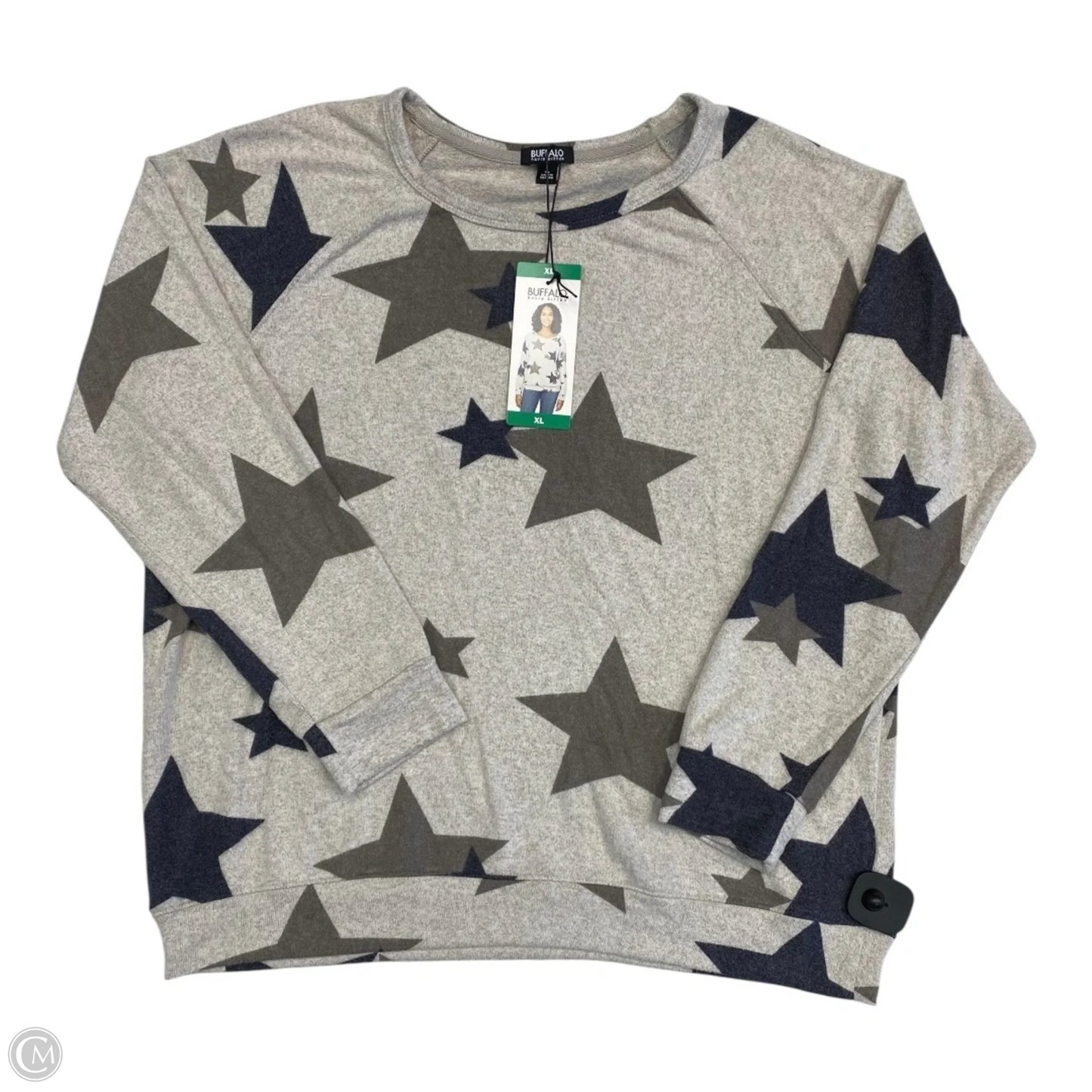 Sweater By Buffalo David Bitton In Blue & Grey, Size: Xl