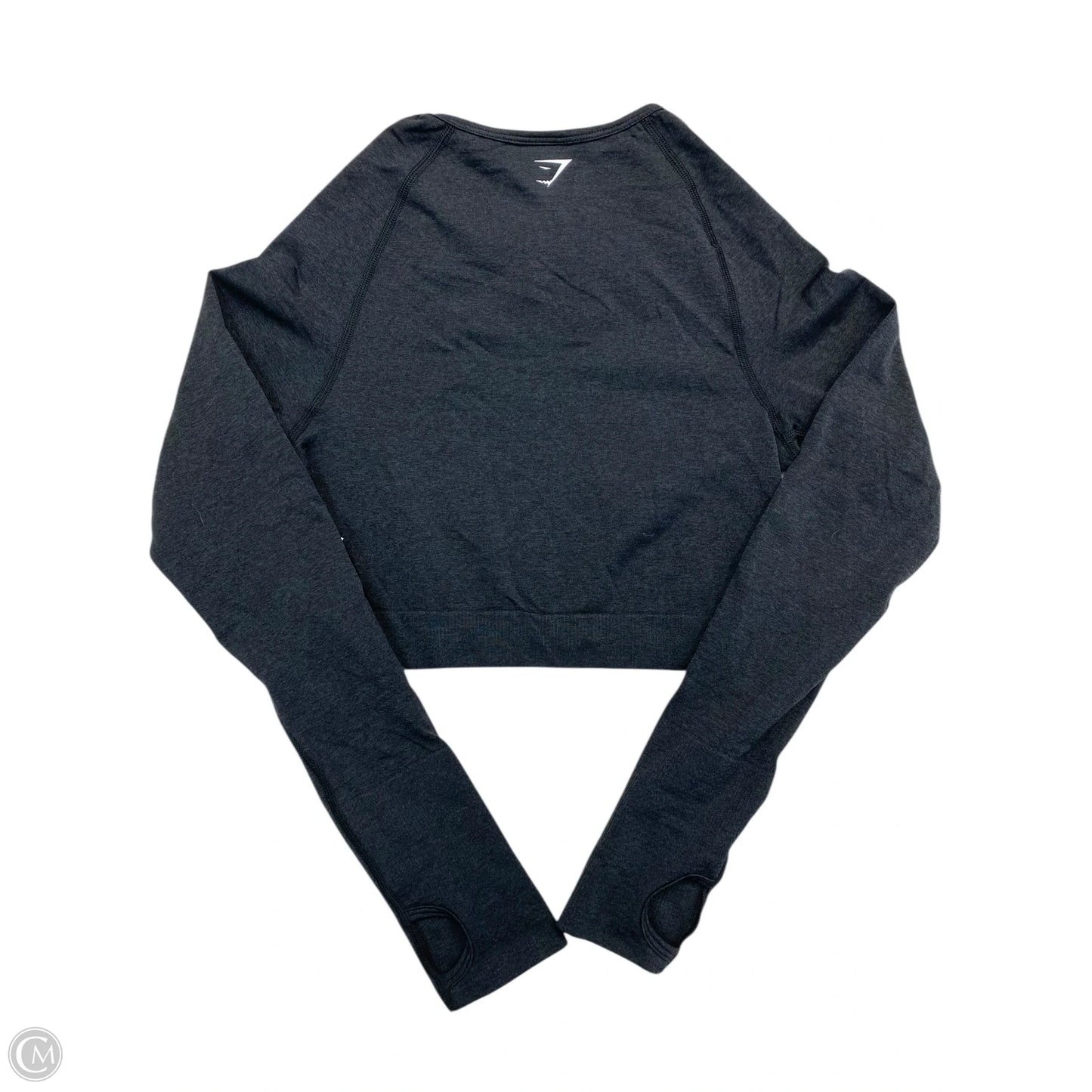 Athletic Top Long Sleeve Crewneck By Gym Shark In Grey, Size: M