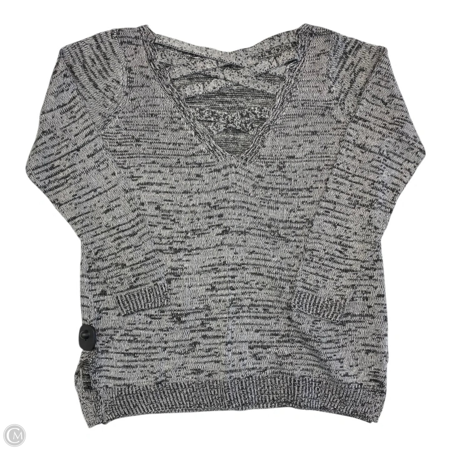 Sweater By Eloquii In Black & Grey, Size: 18