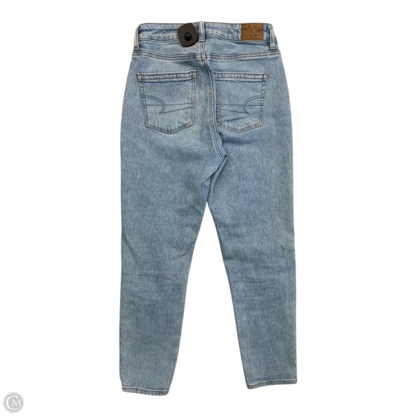 Jeans Straight By American Eagle In Blue Denim, Size: 0