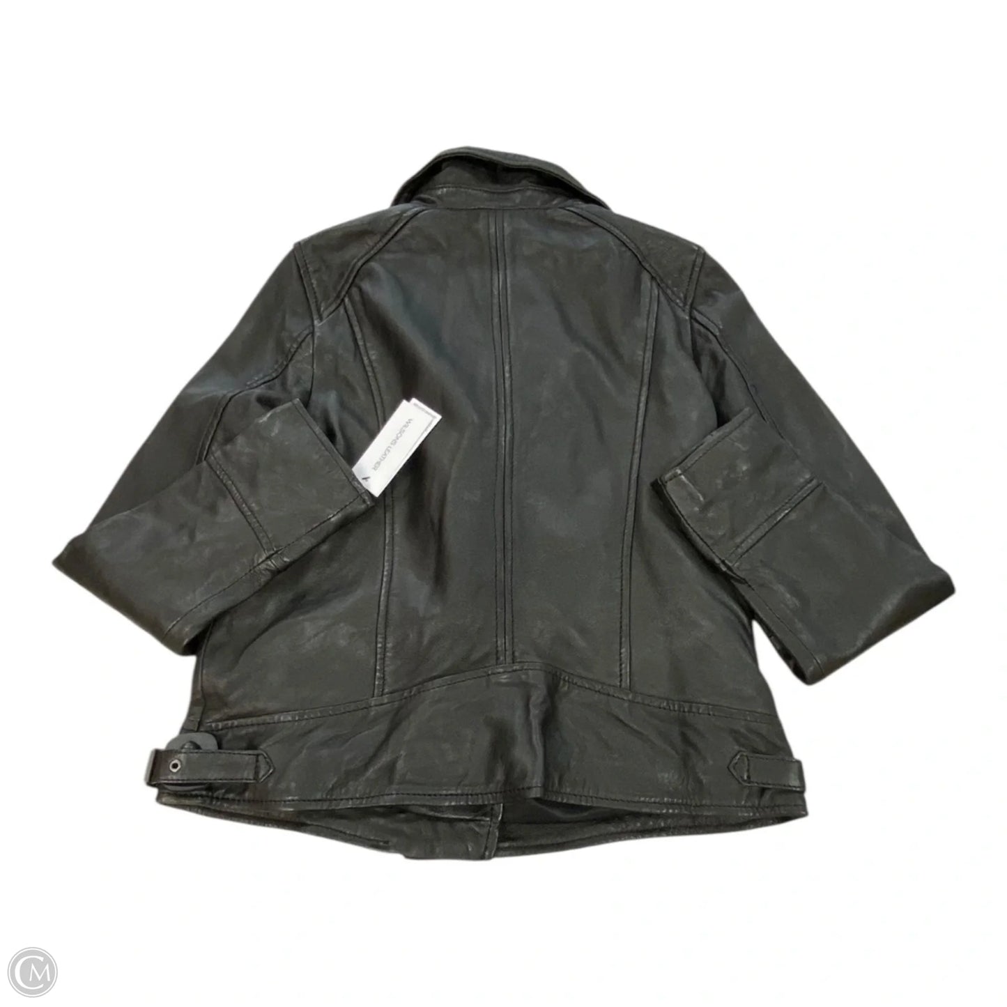 Jacket Moto Leather By Wilsons Leather In Black, Size: M
