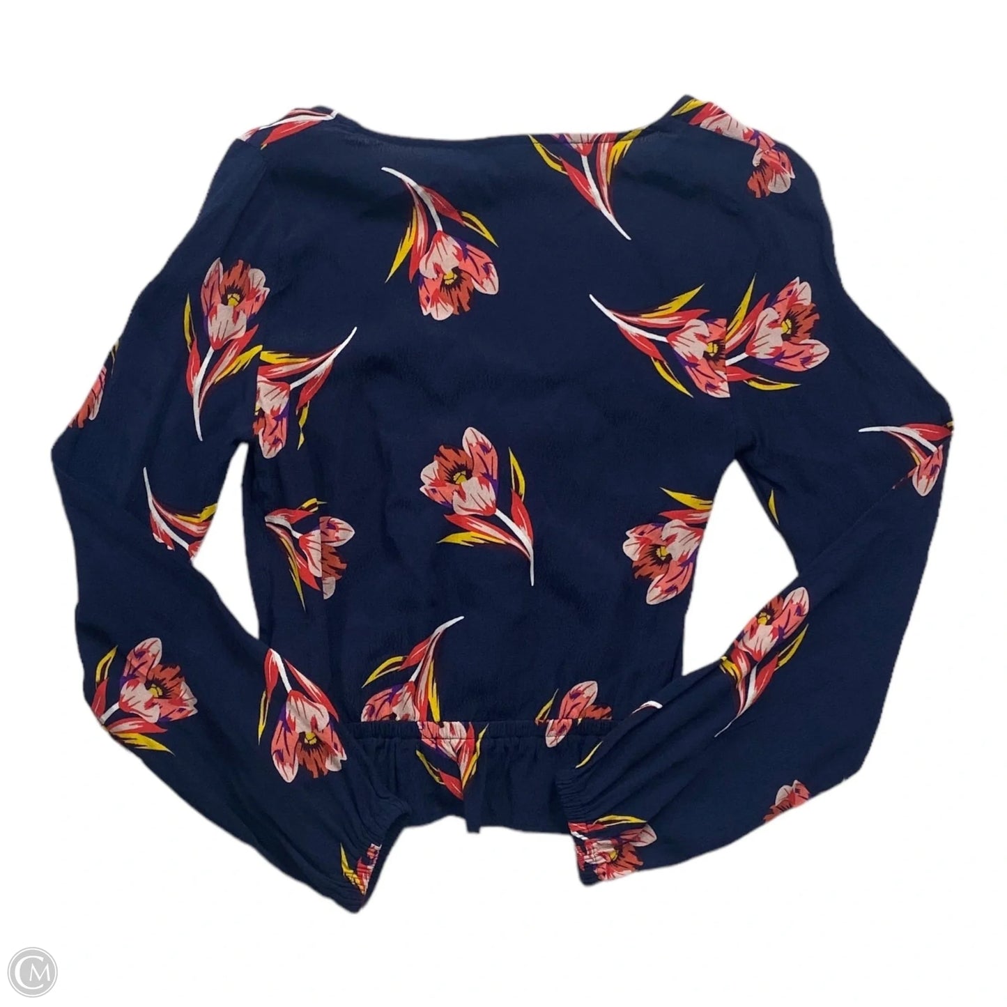 Top Long Sleeve By Express In Floral Print, Size: Xs