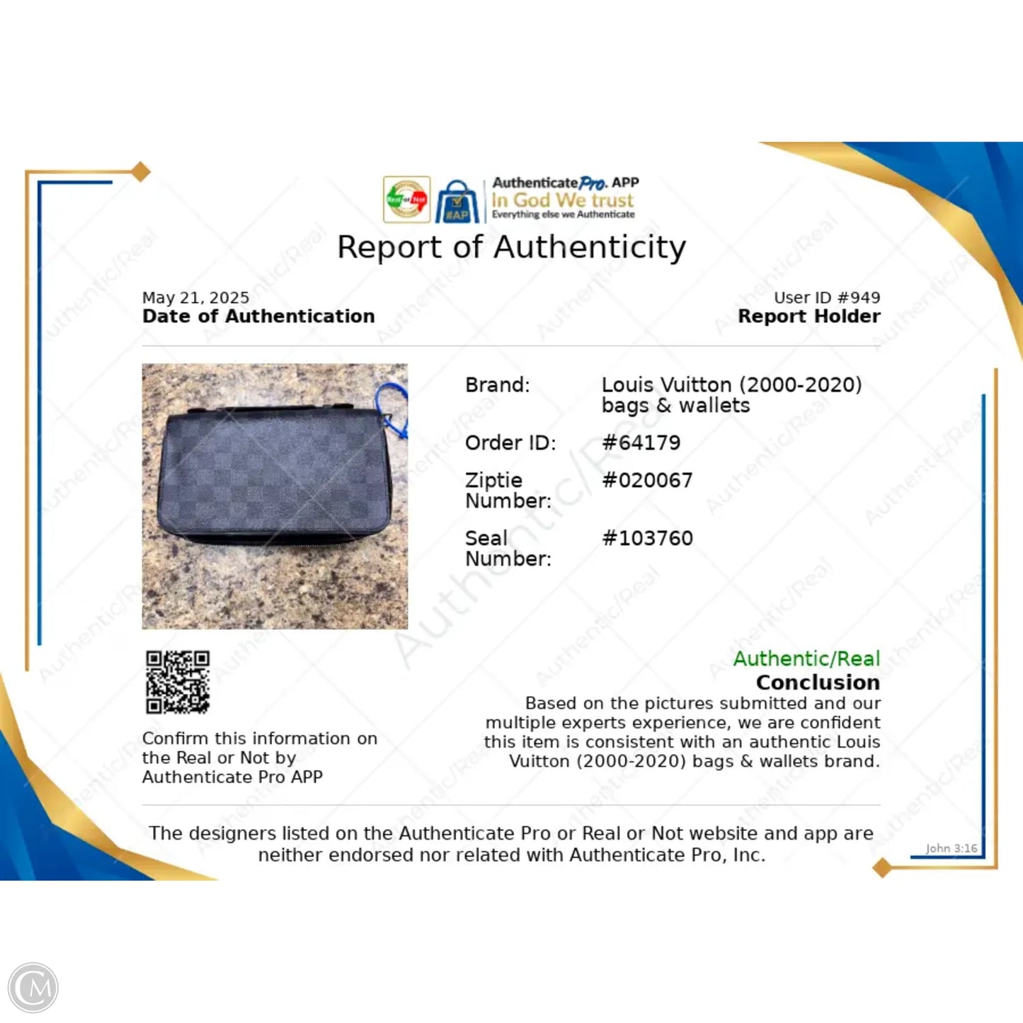 Wallet Luxury Designer By Louis Vuitton, Size: Large
