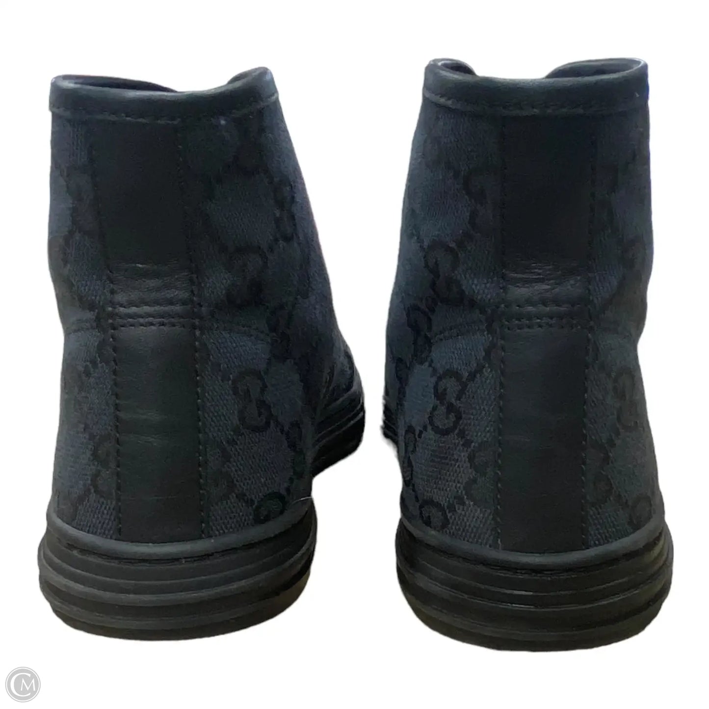 Shoes Luxury Designer By Guci In Black, Size: 5.5