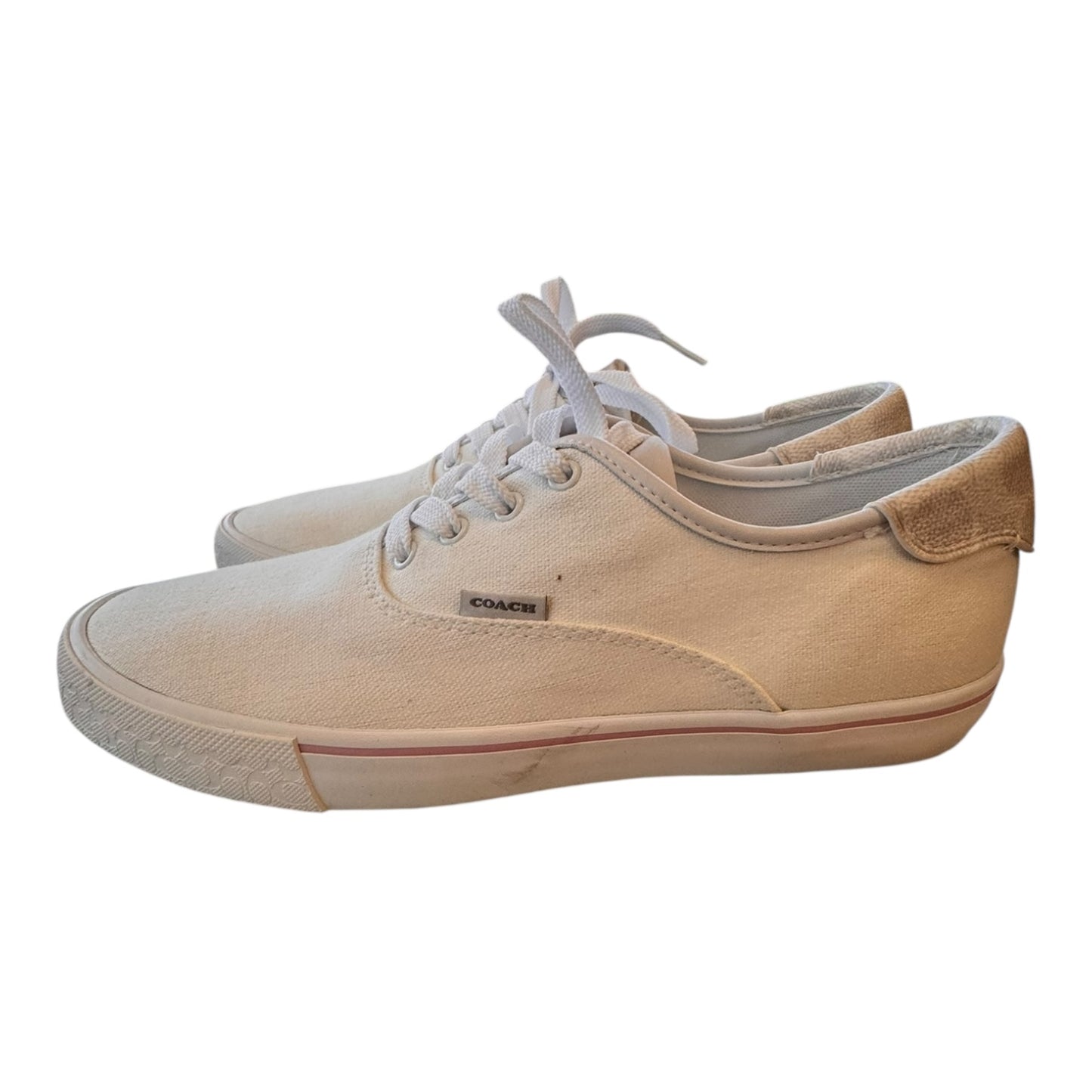Shoes Designer By Coach In Pink & White, Size:9.5