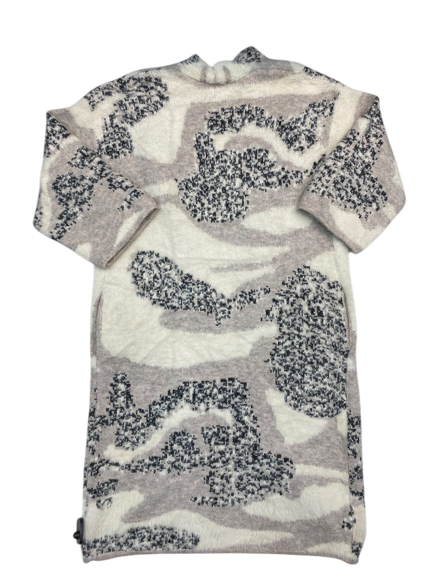 Sweater Cardigan By Dex In Cream & Tan, Size:M