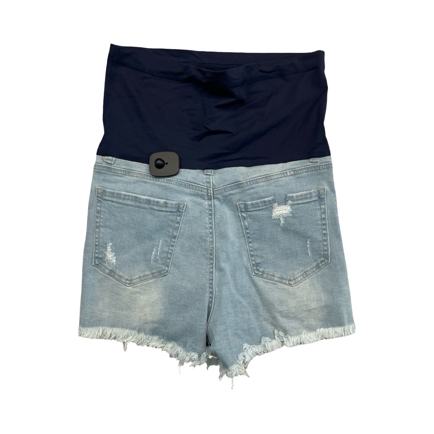 Mat Shorts By Pink Blush In Blue Denim, Size:M