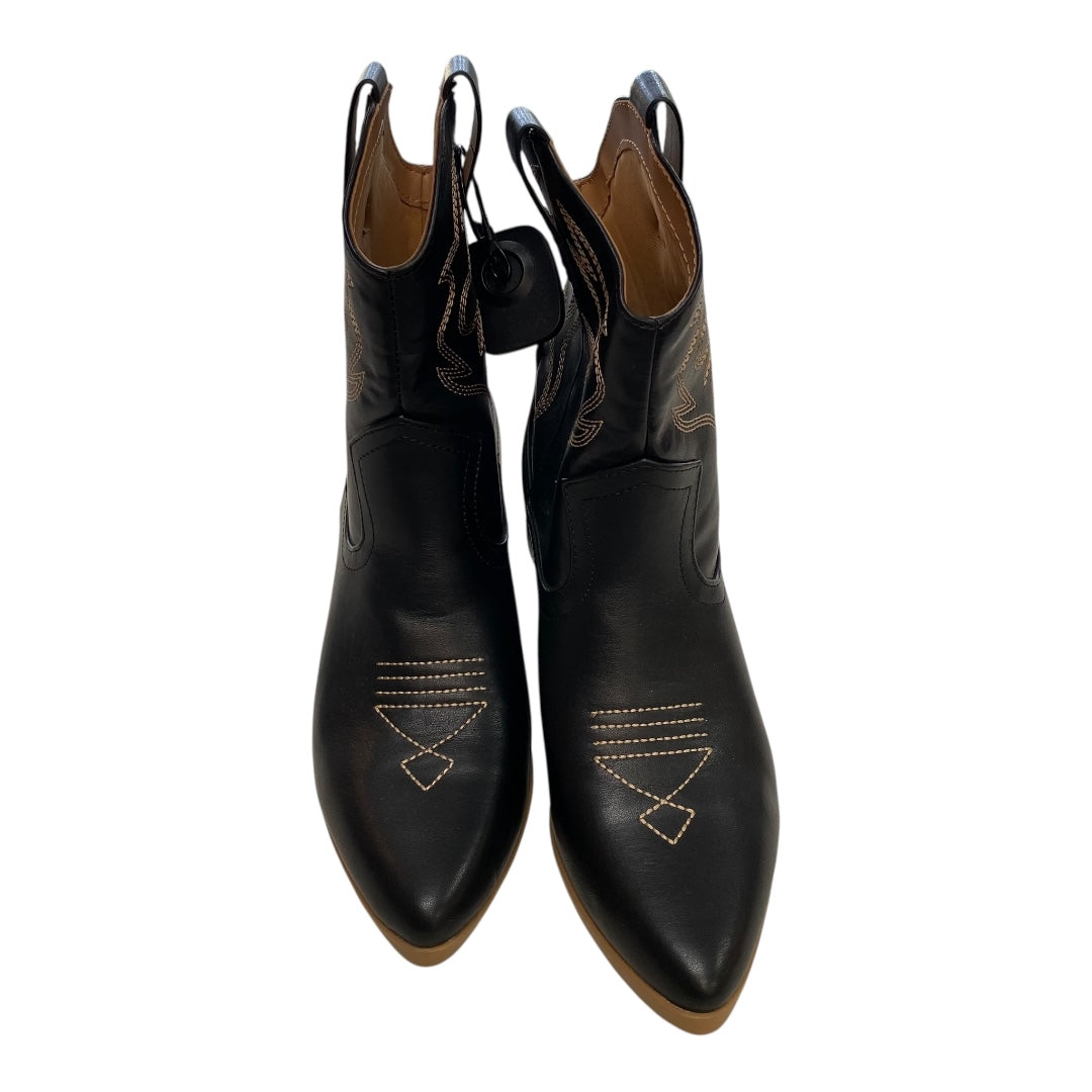 Boots Ankle Heels By Soda In Black, Size:8