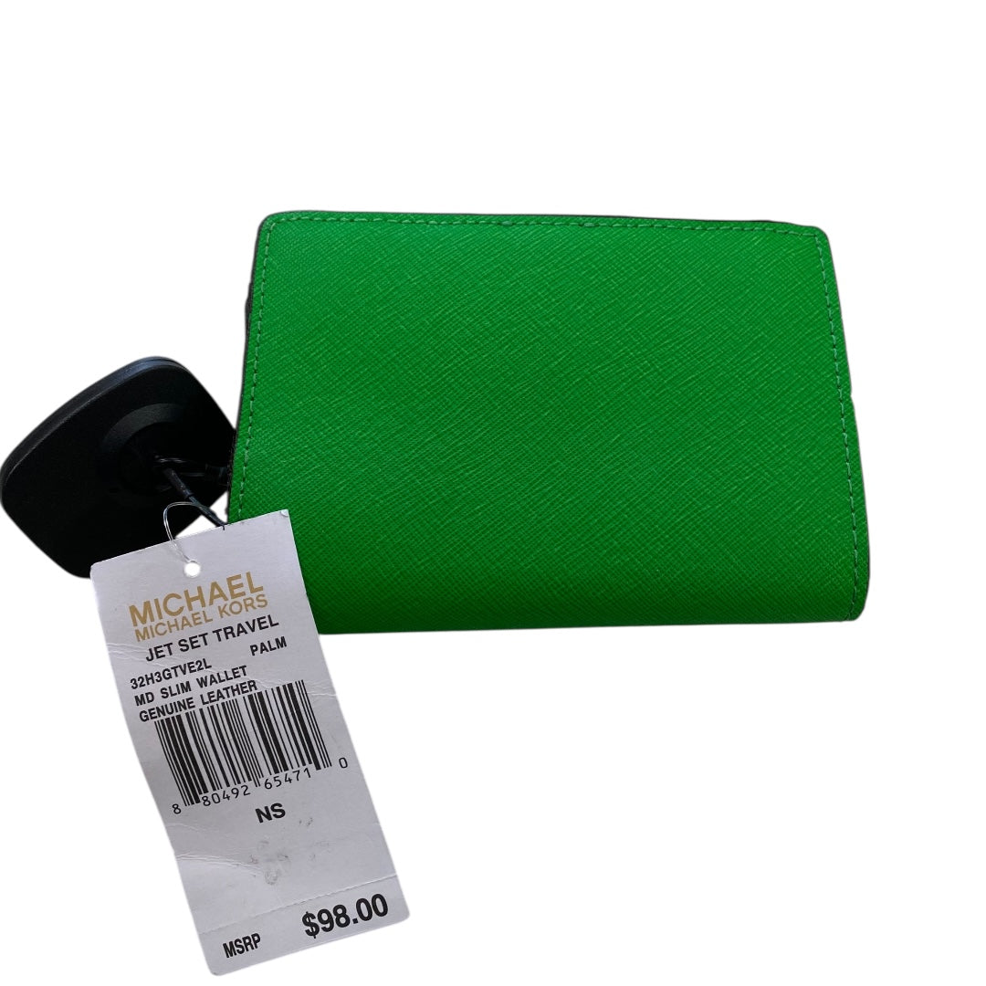 Wallet Designer By Michael Kors In Green, Size:Small