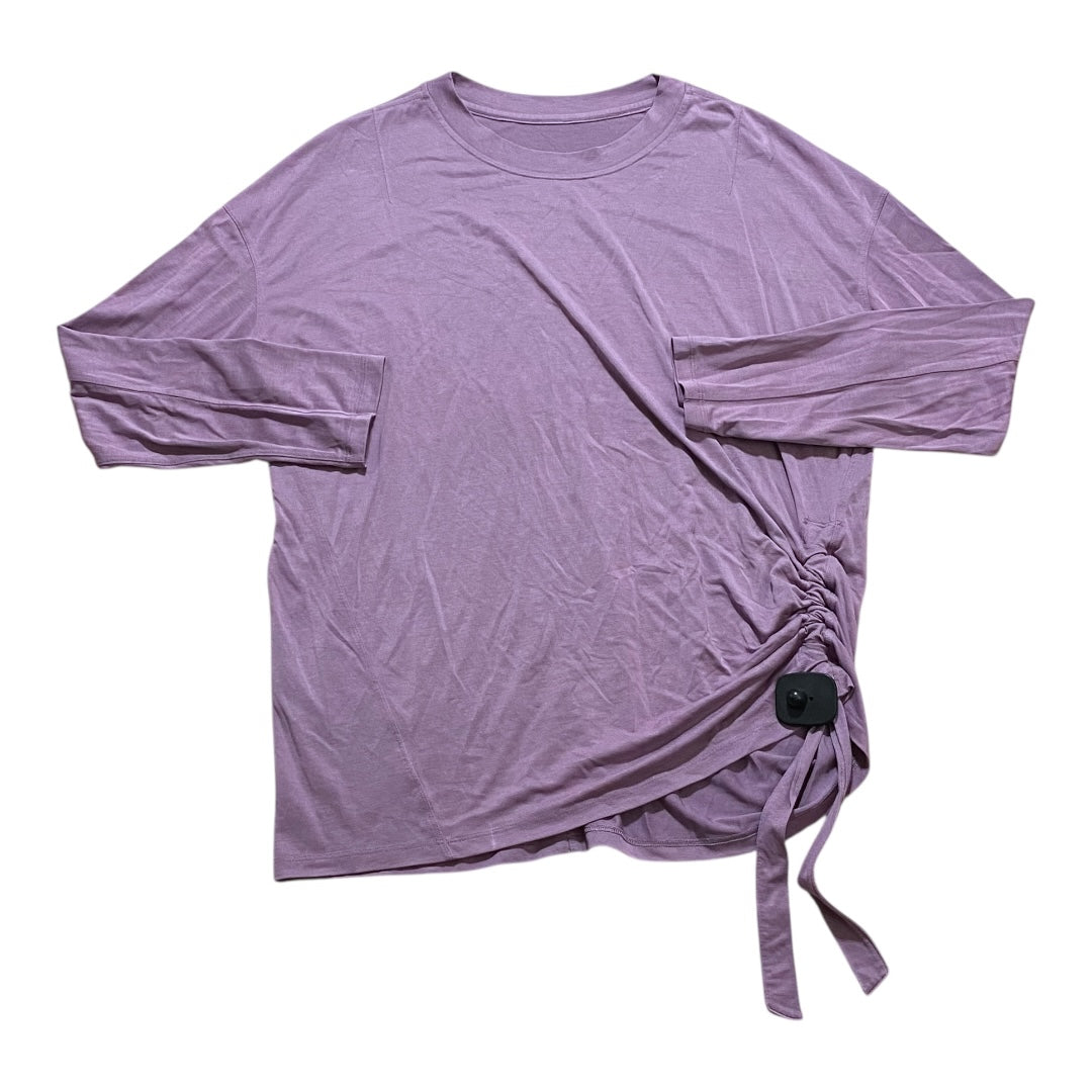 Athletic Top Ls Crewneck By Lululemon In Purple, Size:M