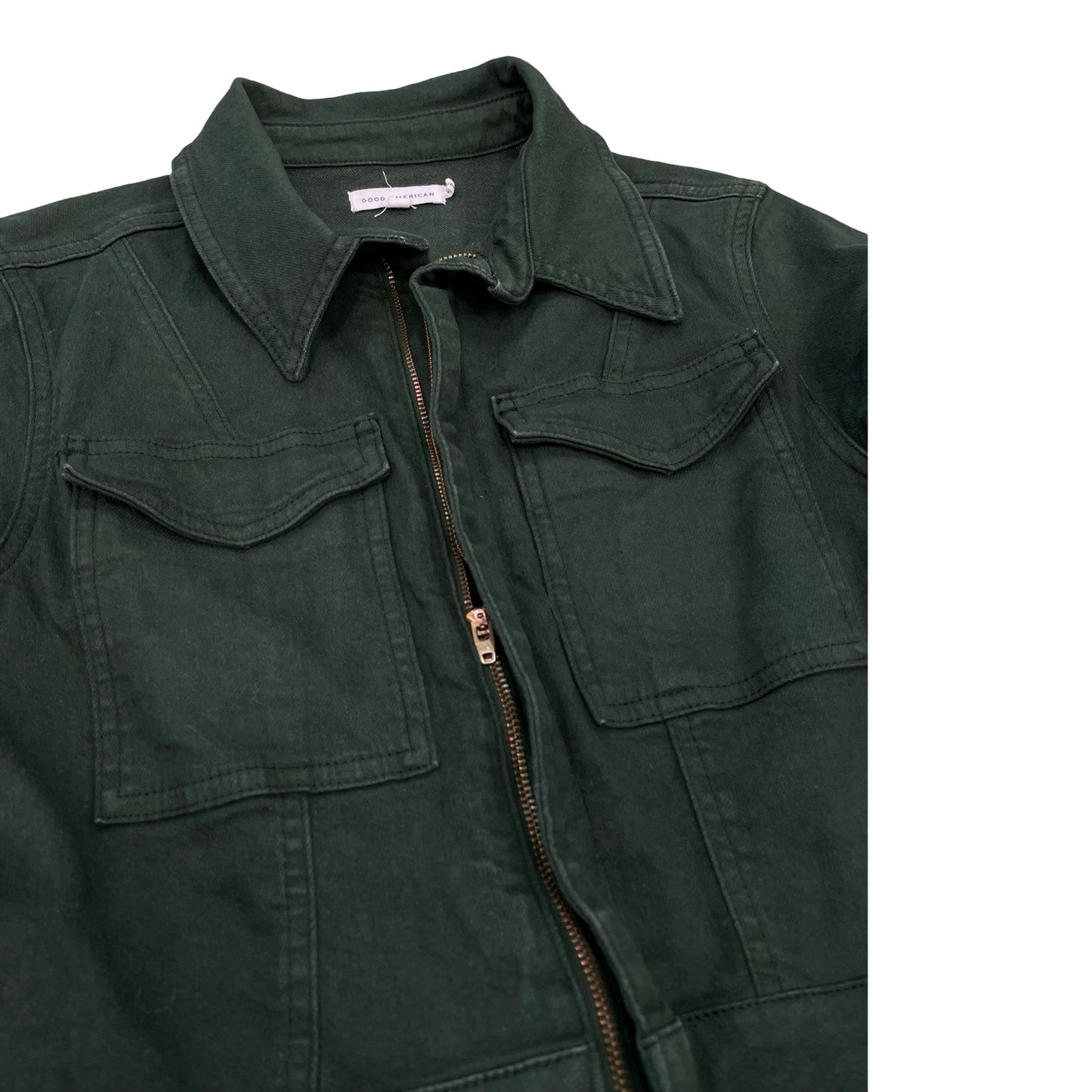 Jumpsuit By Good American In Green Denim, Size:L