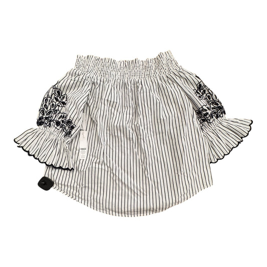 Top 3/4 Sleeve By Chicos In Striped Pattern, Size:M