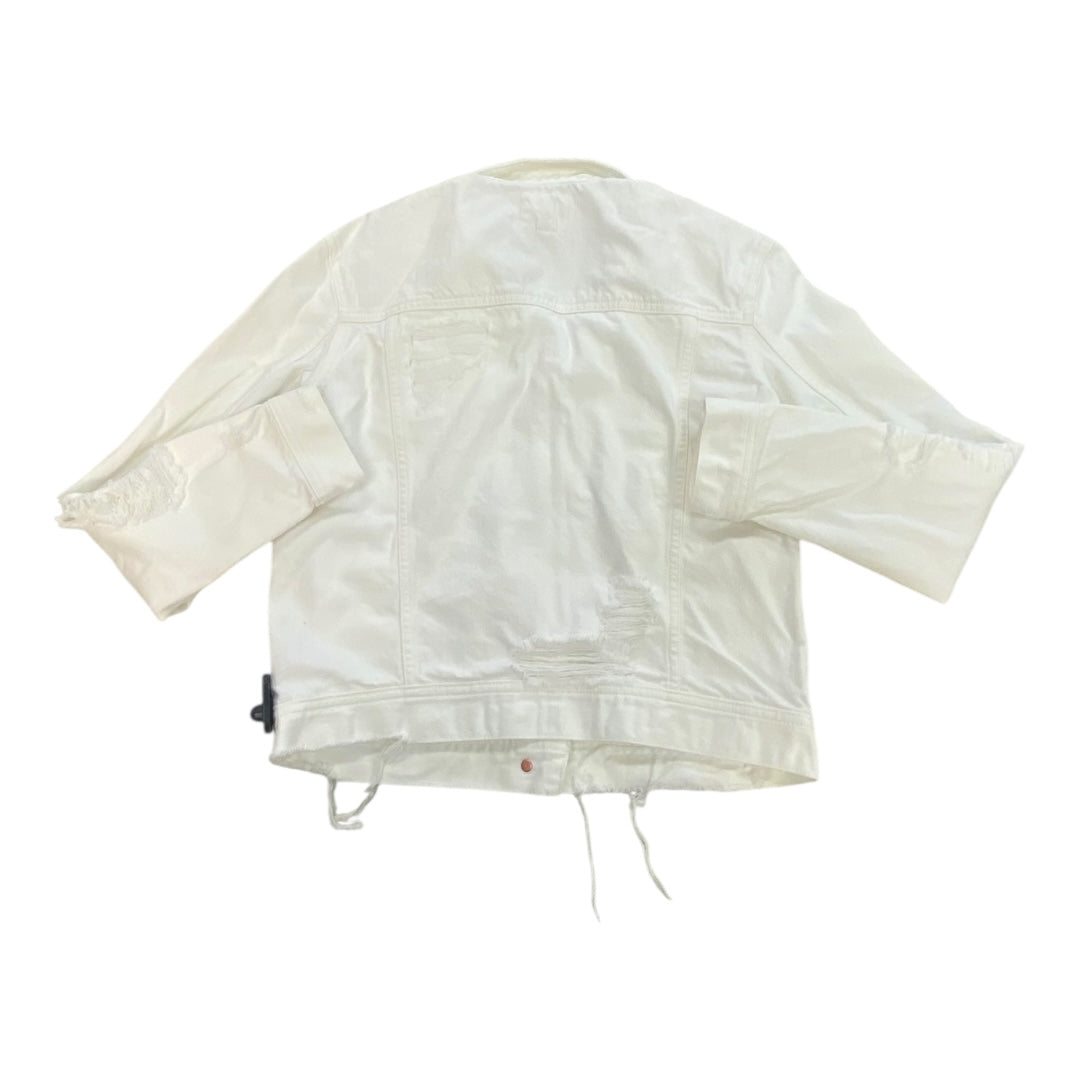 Jacket Denim By American Eagle In White, Size:S