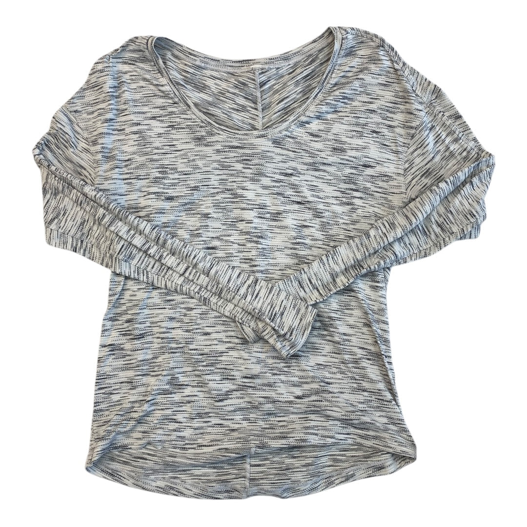 Athletic Top Ls Crewneck By Lululemon In Grey, Size:S