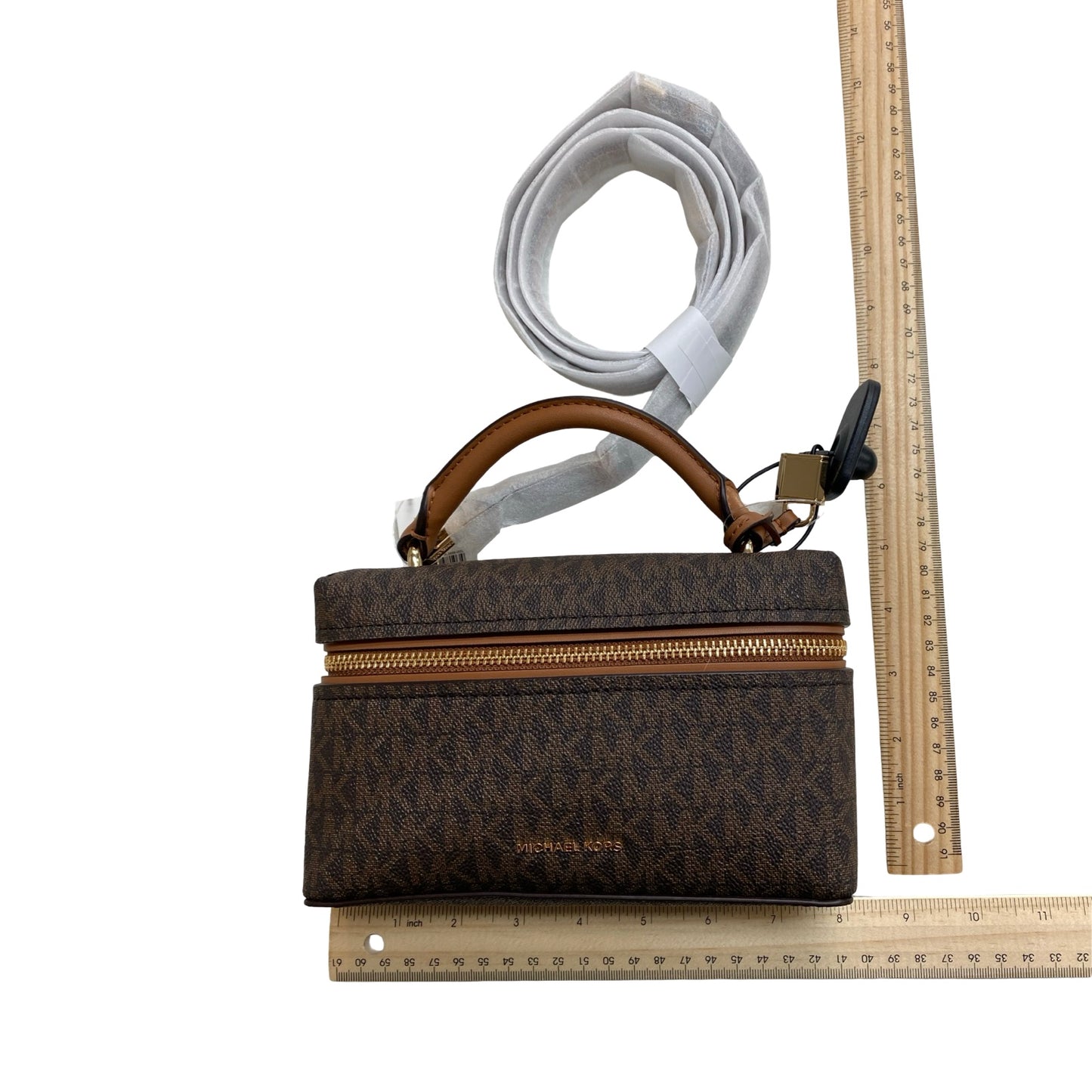 Handbag Designer By Michael Kors In Brown, Size:Small