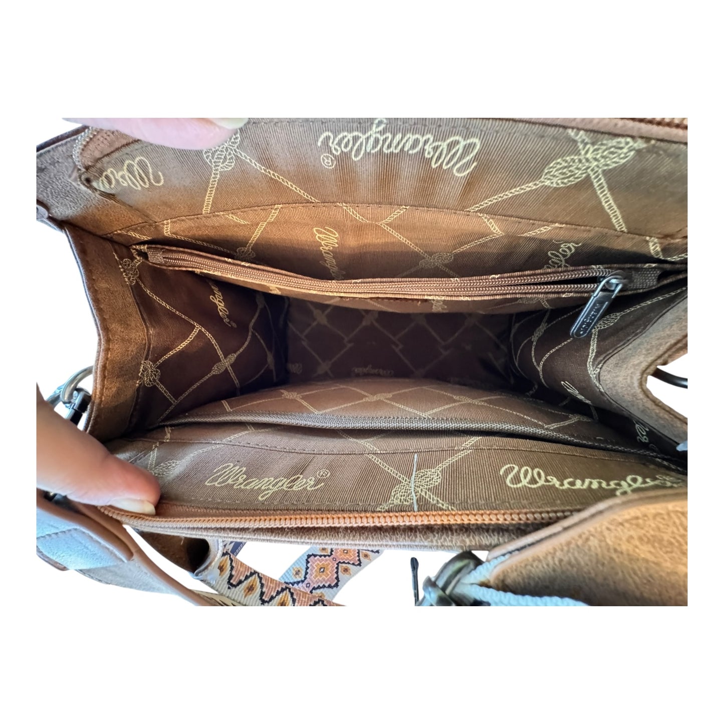 Handbag By Wrangler In Brown, Size:Large