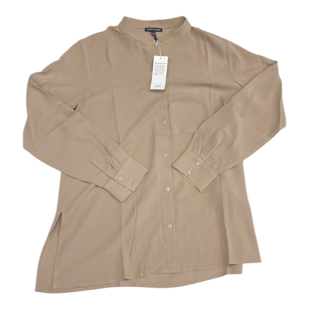 Top Ls Designer By Eileen Fisher In Tan, Size:Xs