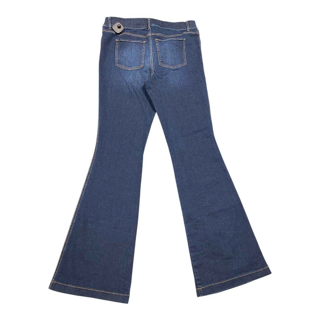 Jeans Flared By Spanx In Blue Denim, Size:Xl